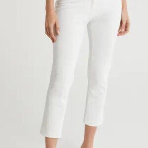 Elie Tahari Cream Slim Crop Knit Pants